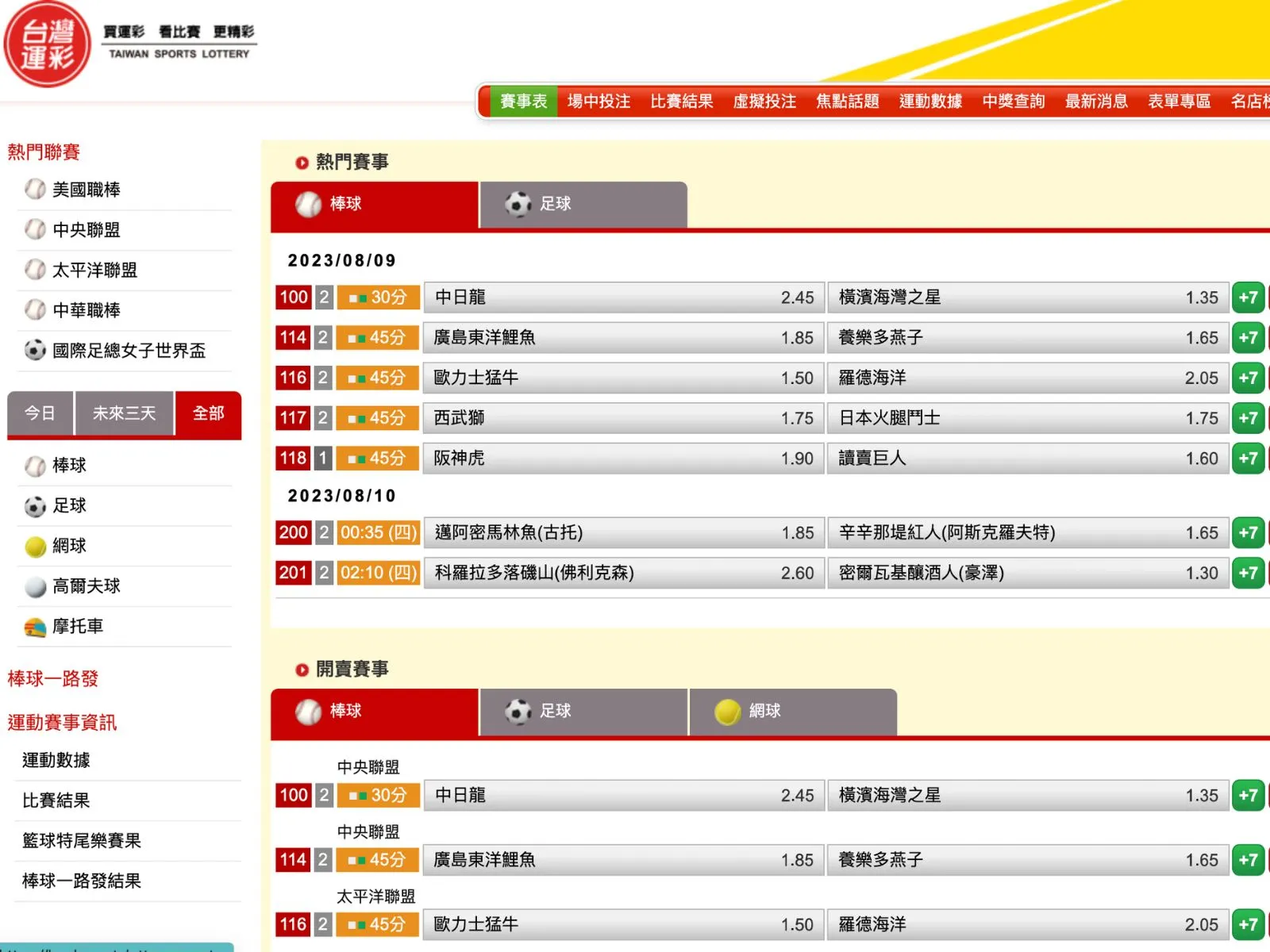 台灣運彩盤口 台灣運彩玩法 運彩比
