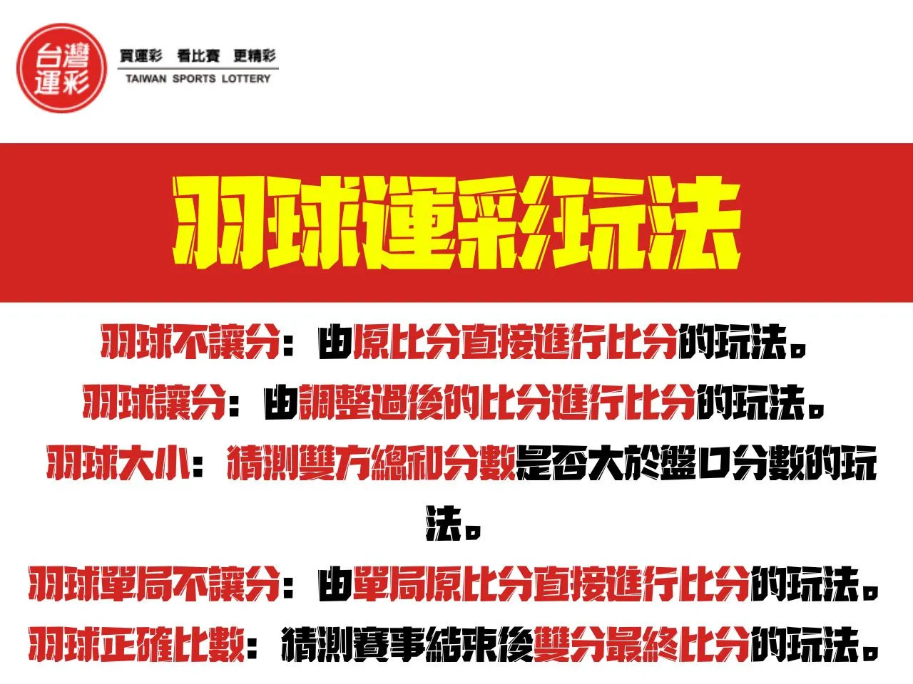 羽球運彩玩法
