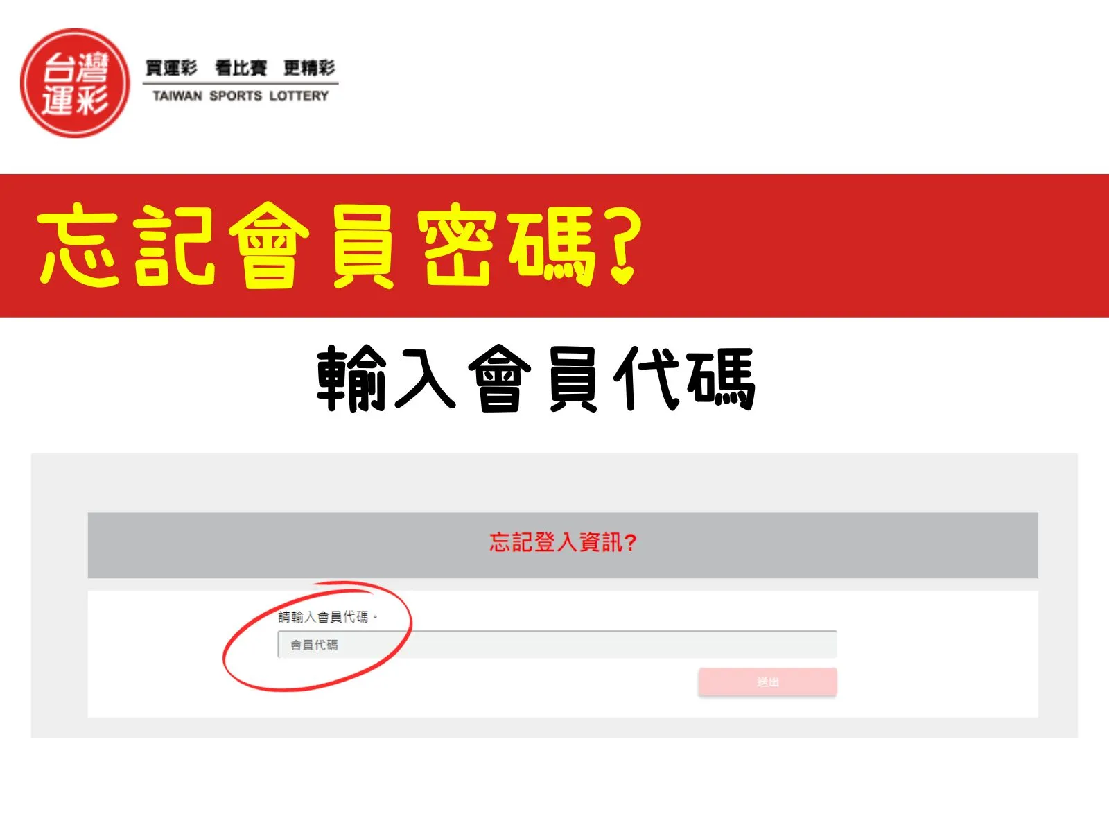 運彩忘記密碼
