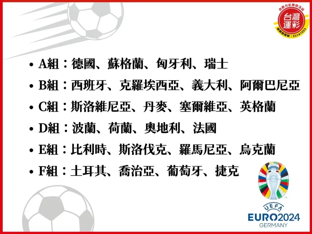 2024歐國盃賽程 2024歐國盃小組賽 歐國盃小組賽 歐國盃賽程