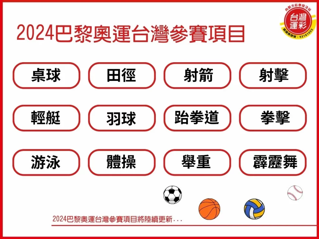 奧運台灣選手 奧運台灣 巴黎奧運台灣 2024巴黎奧運