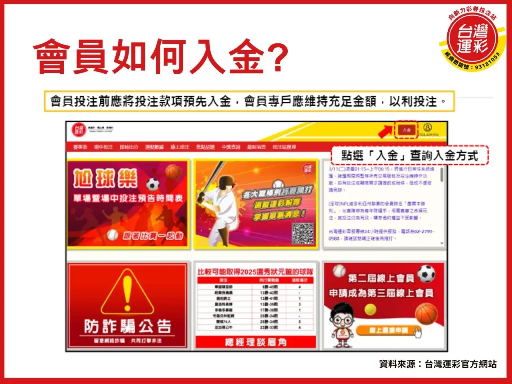 運彩會員出金 運彩會員怎麼出金 運彩會員入金 運彩出金失敗
